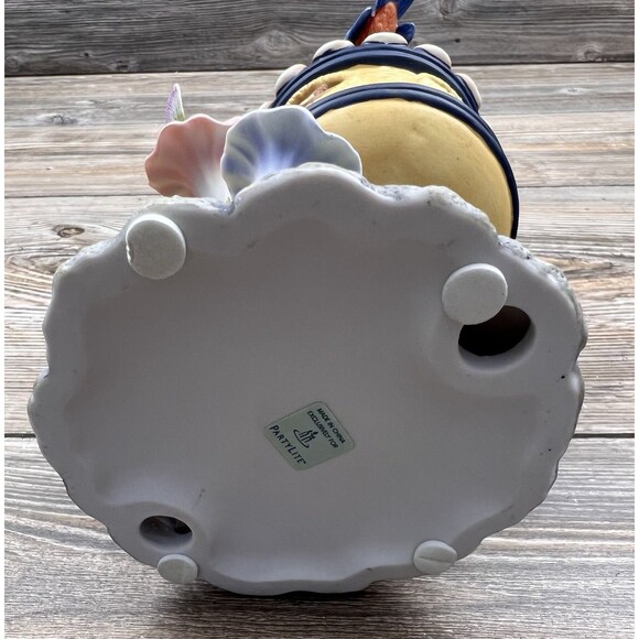 PartyLite Porcelain Treetop Inn P7320 Retired Birdhouse Bluebird Morning Glories - Picture 7 of 12